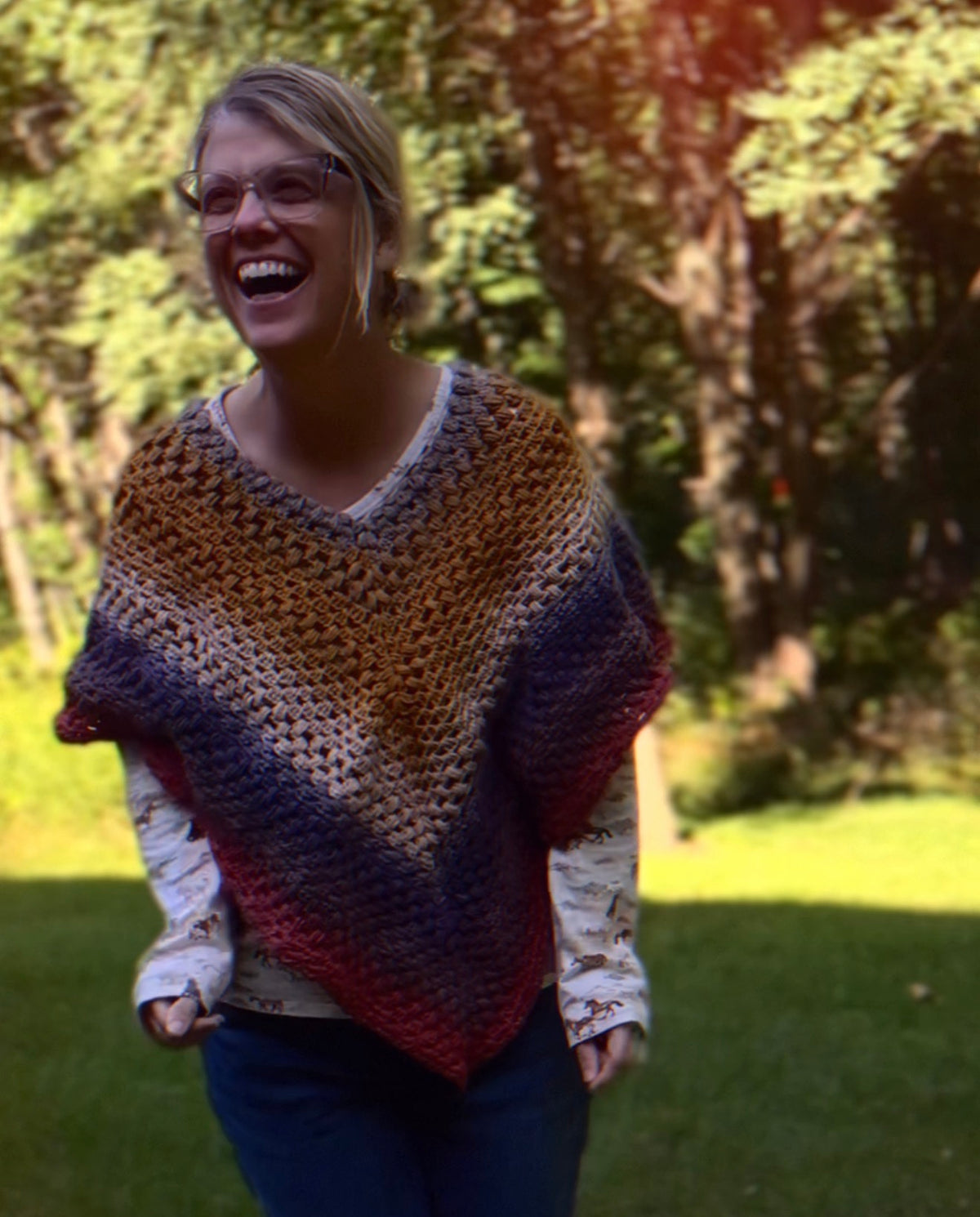 Granny Puff Poncho Pattern