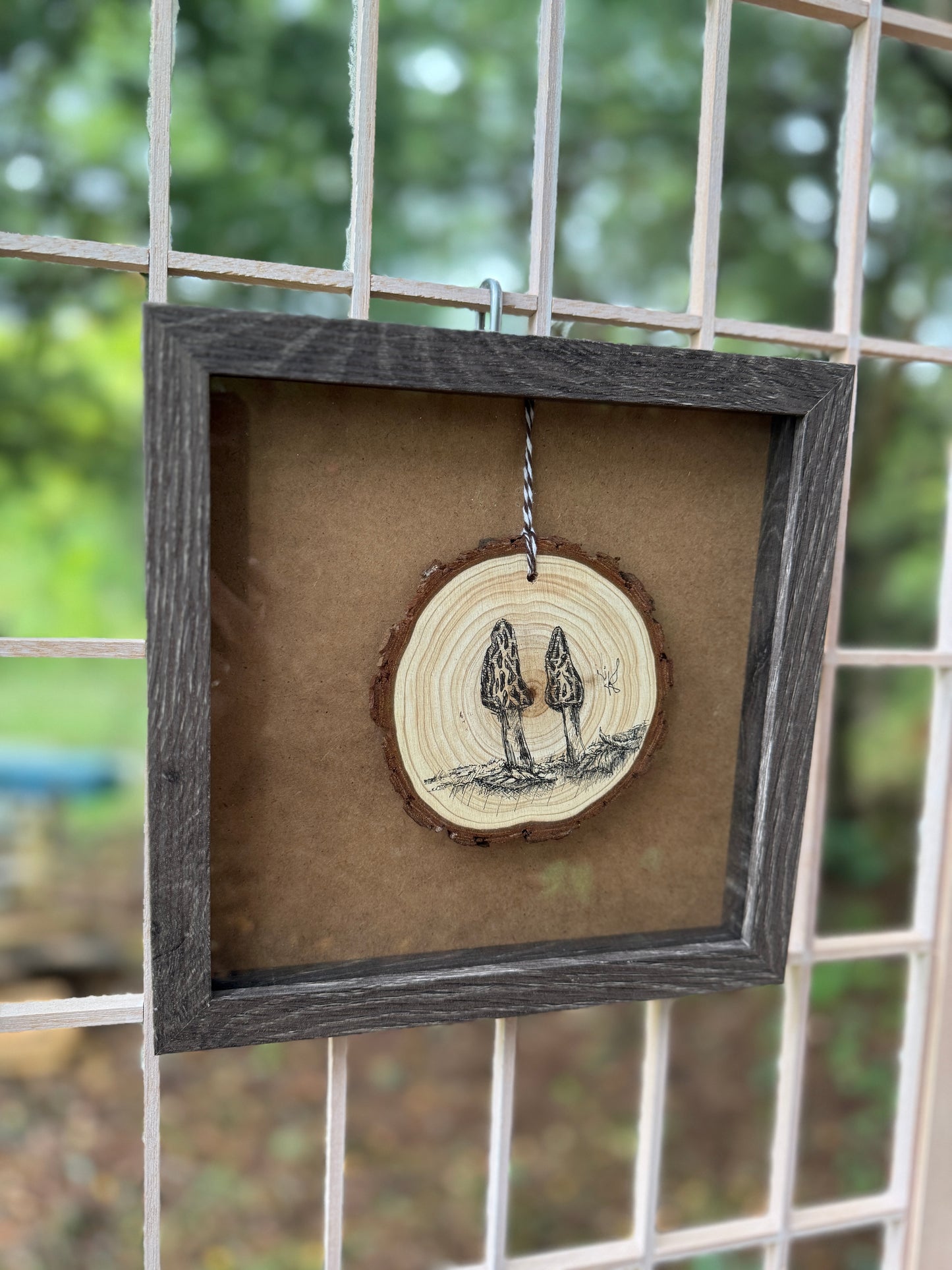 "Keeping Company" - Original - Hand-Drawn Black Ink on Wood